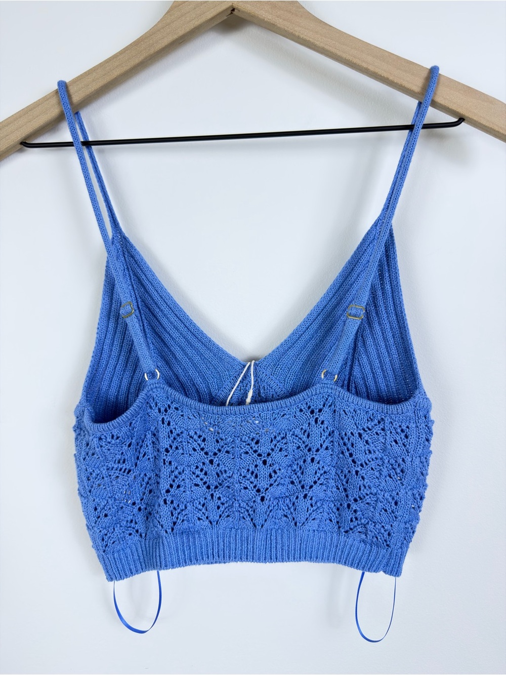 L*SPACE Sweet Talk Knit Set Blue NWT Top S Skirt XS - Picture 7 of 16